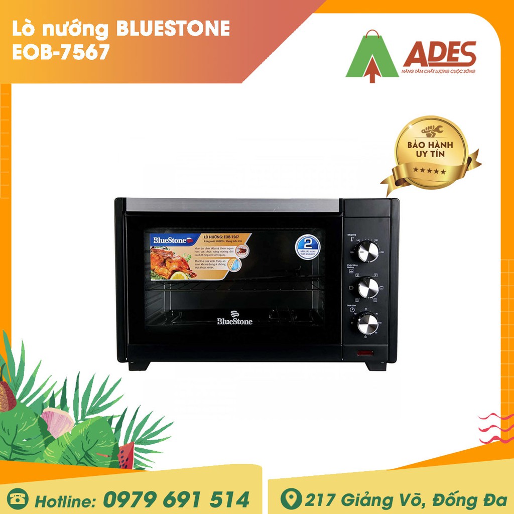 [Mã 154ELSALE2 giảm 7% đơn 300K] Lò nướng BLUESTONE EOB-7567 dung tích 45L - Bản giới hạn HOT 2021