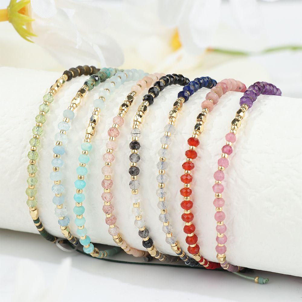 Vòng Tay Dây Bện Đính Hạt Có Thể Điều Chỉnh Thời Trang Cho Nữ