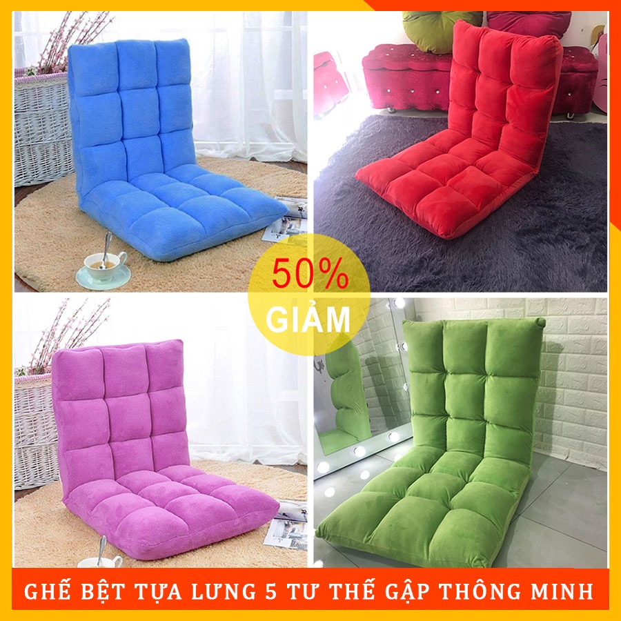Ghế bệt tựa lưng, ghế kiểu nhật cao cấp điều chỉnh 5 tư thế hàng dày đẹp loại 1