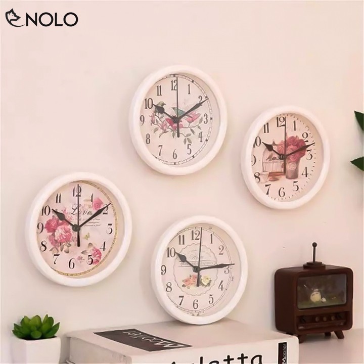 Đồng Hồ Treo Tường Treo Tủ Model TT02 Đường Kính 15cm Chất Liệu Nhựa ABS Nguồn Pin AA