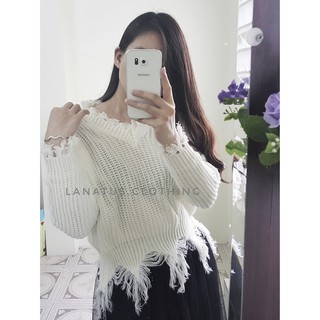 [CÓ ẢNH THẬT] Áo len rách gấu