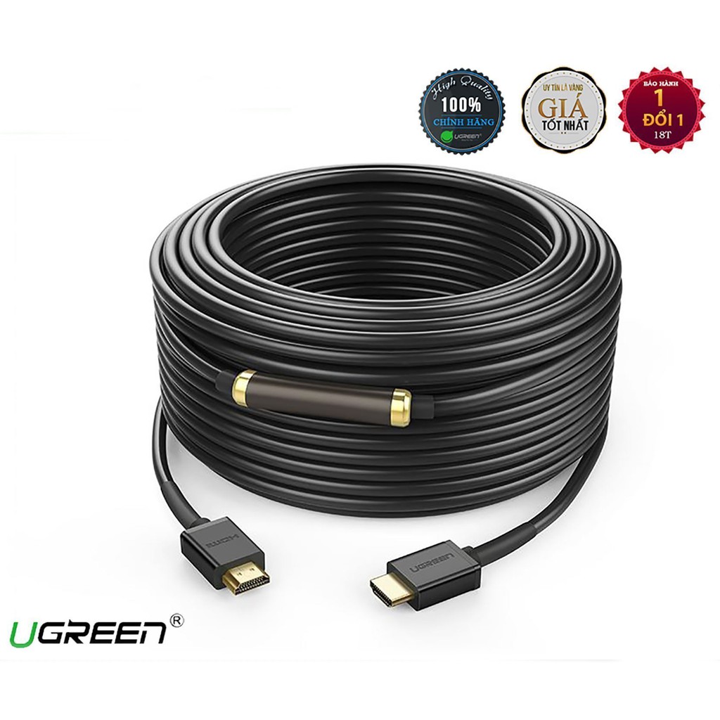 Cáp HDMI dài 25m cao cấp hỗ trợ Ethernet + 4k 2k HD104 chính hãng Ugreen 10113