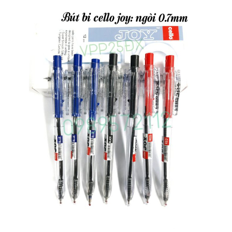 Hộp 12 cái Bút bi Cello joy ngòi 0.7mm.