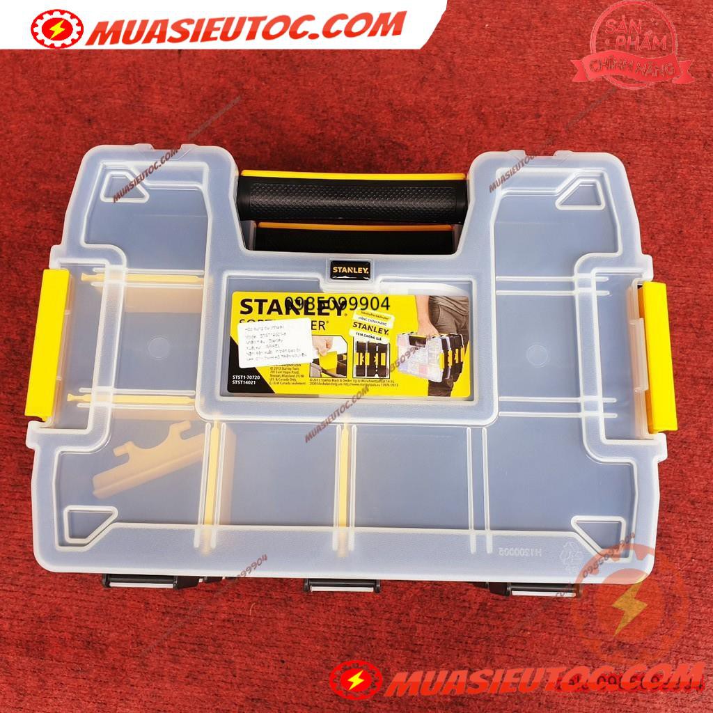 Hộp đồ nghề ghép nối thông mình nhiều ngăn dụng cụ Stanley STST14021- 8 chứa mũi khoan ốc vít linh kiện điện tử