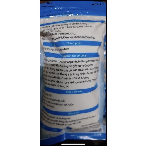 Keo bột dùng cho giấy dán tường và vải dán tường 150gr