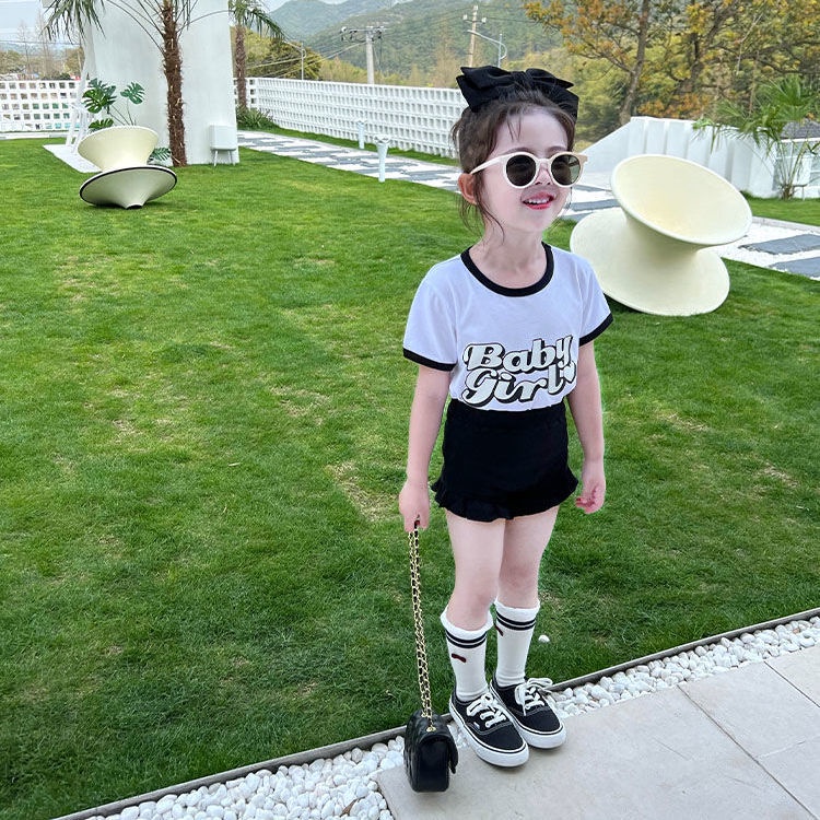 Bộ Áo Thun Tay Ngắn + Quần Short Phong Cách Hàn Quốc Dễ Phối Đồ Thời Trang Mùa Hè Cho Nữ 5