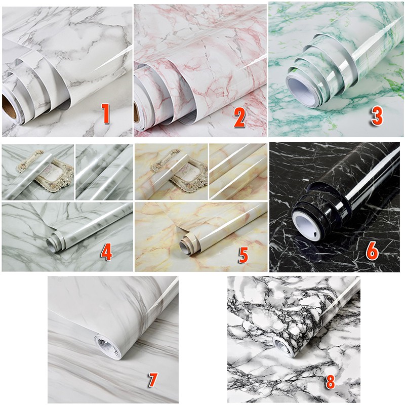 Giấy dán tường giả đá hoa cương chống thấm nước dành cho trang trí nhà cửa