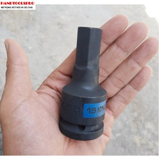 19mm Đầu tuýp đen 3/4 inch bit lục giác Kingtony 601519