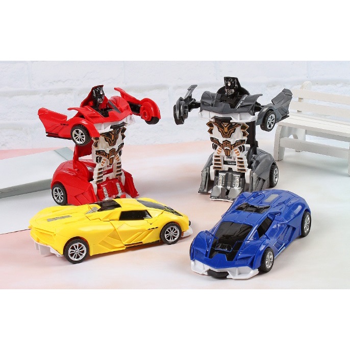 Ô Tô Biến Hình Thành Robot cho bé trai, đồ chơi biến hình Transformers không dùng pin