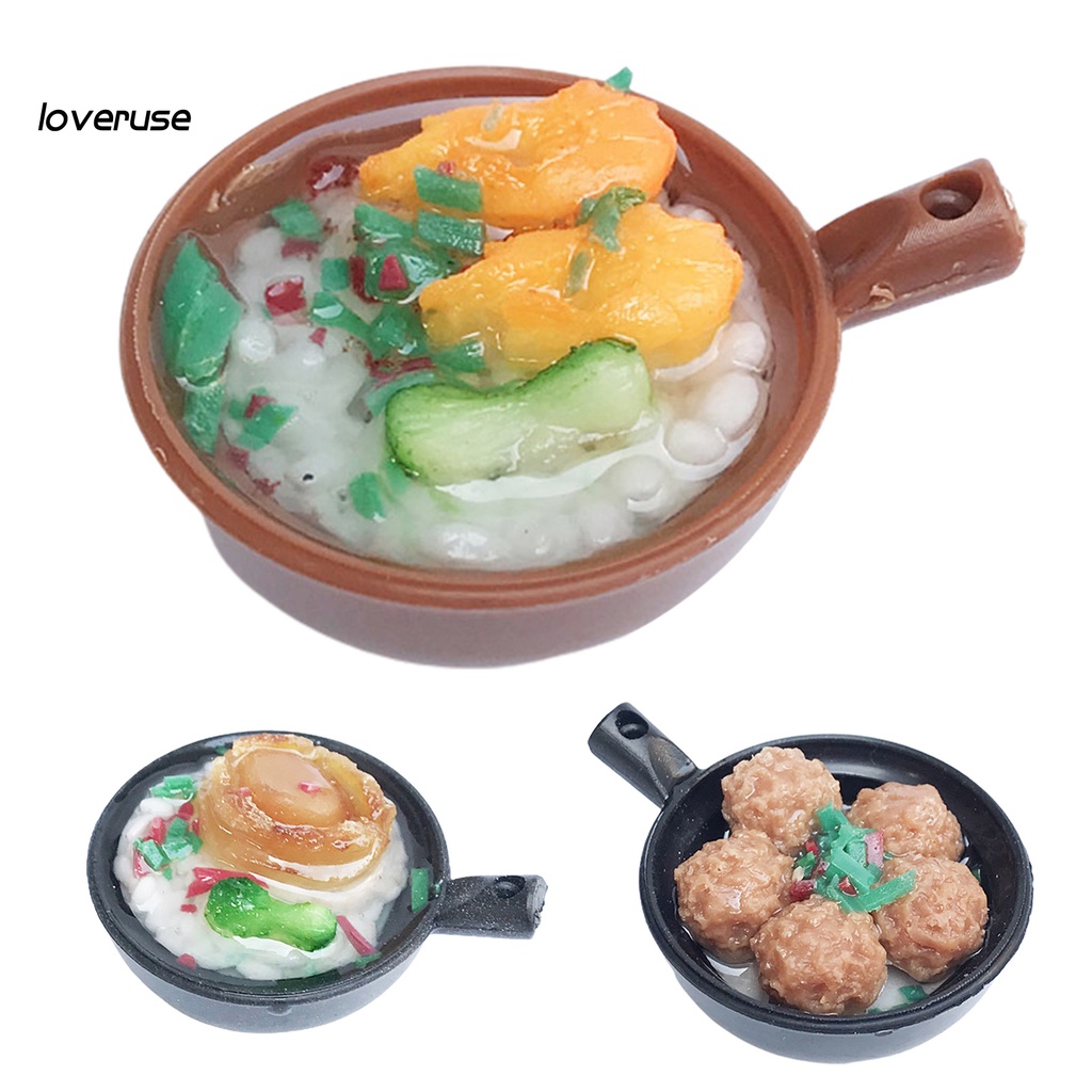 Mô hình nồi cơm bằng đất sét 1/12 trang trí nhà búp bê