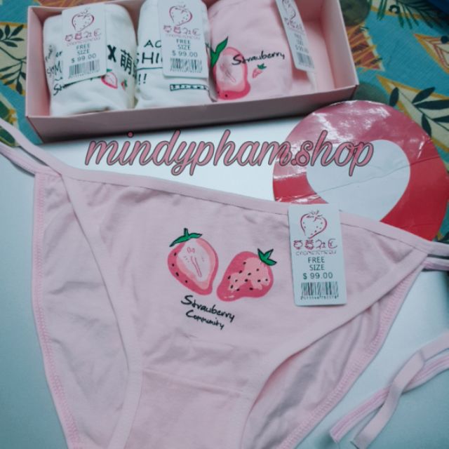 Combo 4 quần lót cotton cột dây cute | BigBuy360 - bigbuy360.vn