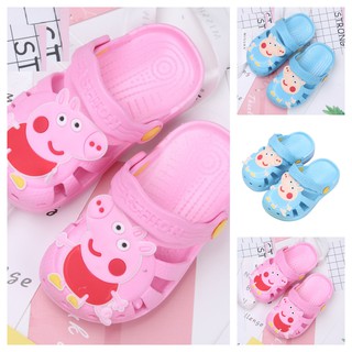 Dép nhựa quai hậu cho bé hình con heo nhiều màu