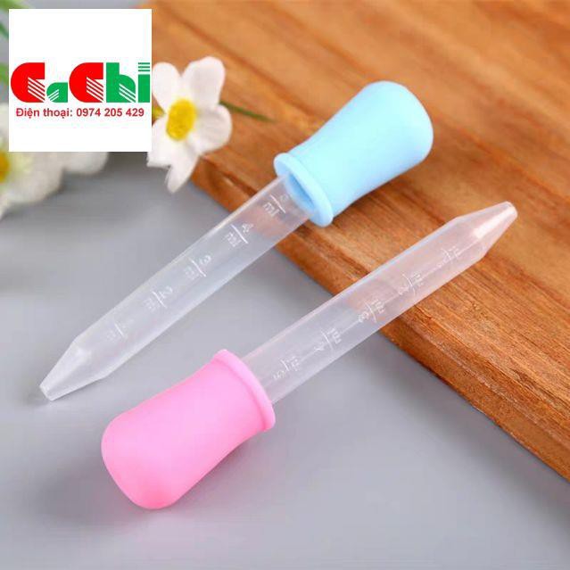 Ống bón sữa ống hút sữa cho bé lười ti 5ml núm silicon