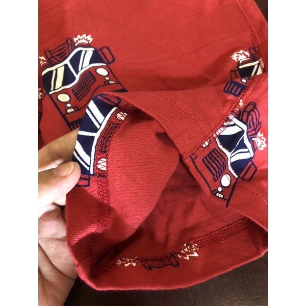 Quần short quần đùi bé trai Kids đỏ hoạ tiết ô tô siêu đỉnh size 1-5 Year satsunkid