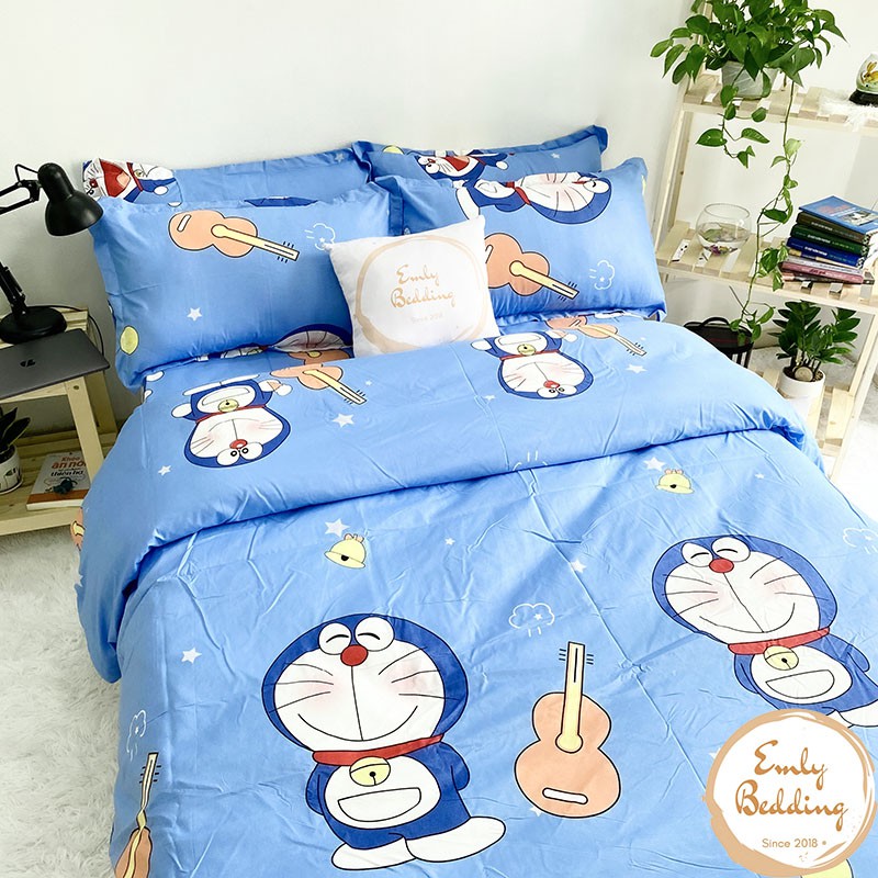 BỘ GA GỐI KÈM VỎ CHĂN POLY NHẬP ĐOREMON | BigBuy360 - bigbuy360.vn