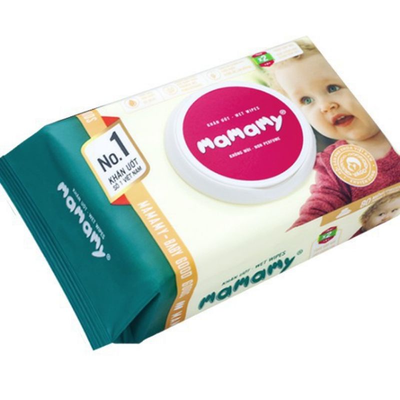 Khăn ướt Mamamy Gói Lớn 100 tờ/gói - 450 gram