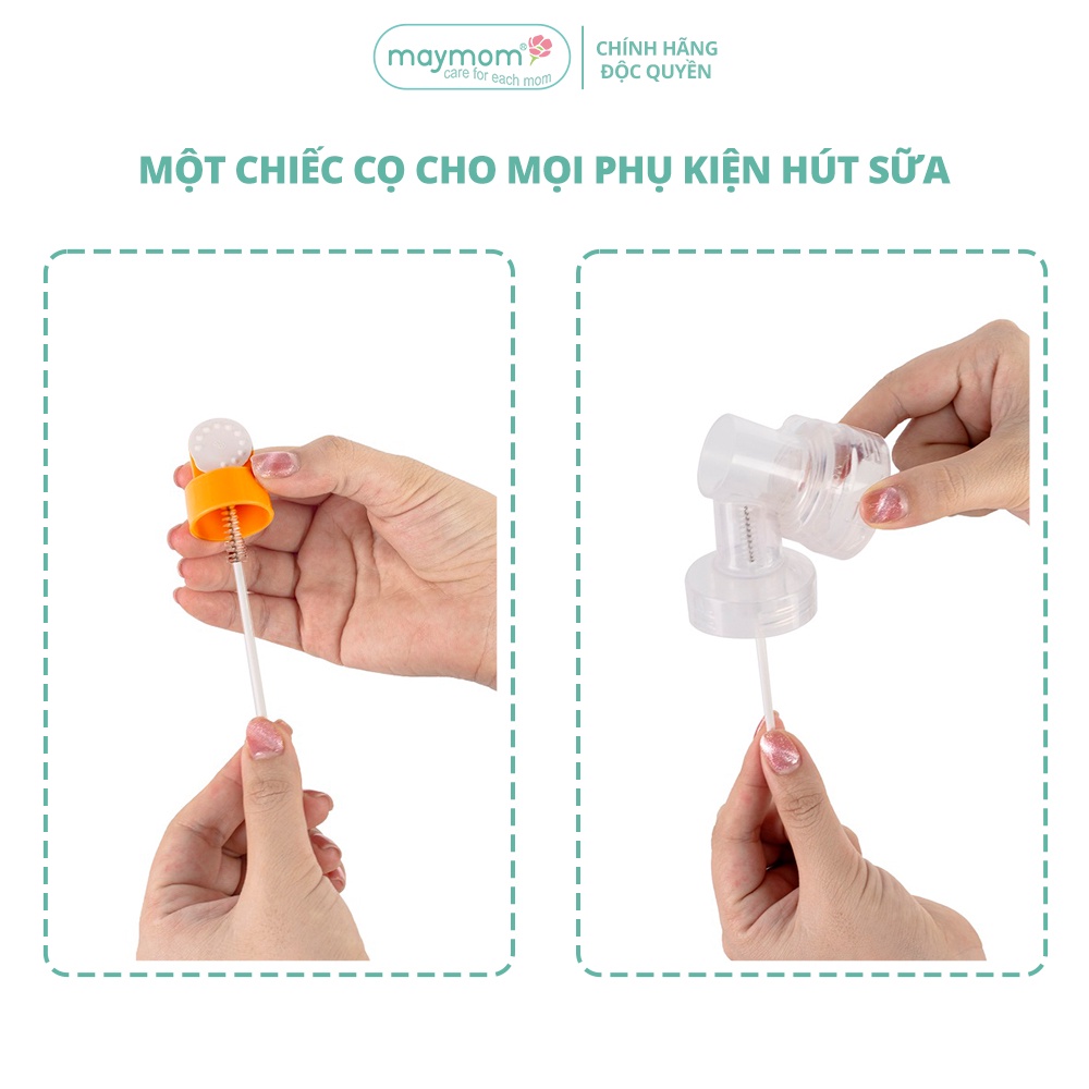 Cọ Phụ Kiện Maymom, Vệ Sinh Cổ Nối Phễu Hút Sữa, Chuyên Dụng Cho Việc Vệ Sinh Những Ngóc Ngách Nhỏ (1 cái)