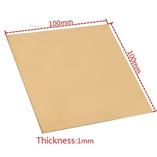 1 Tấm Đồng Hàn Mỏng 1mm * 100mm * 100mm