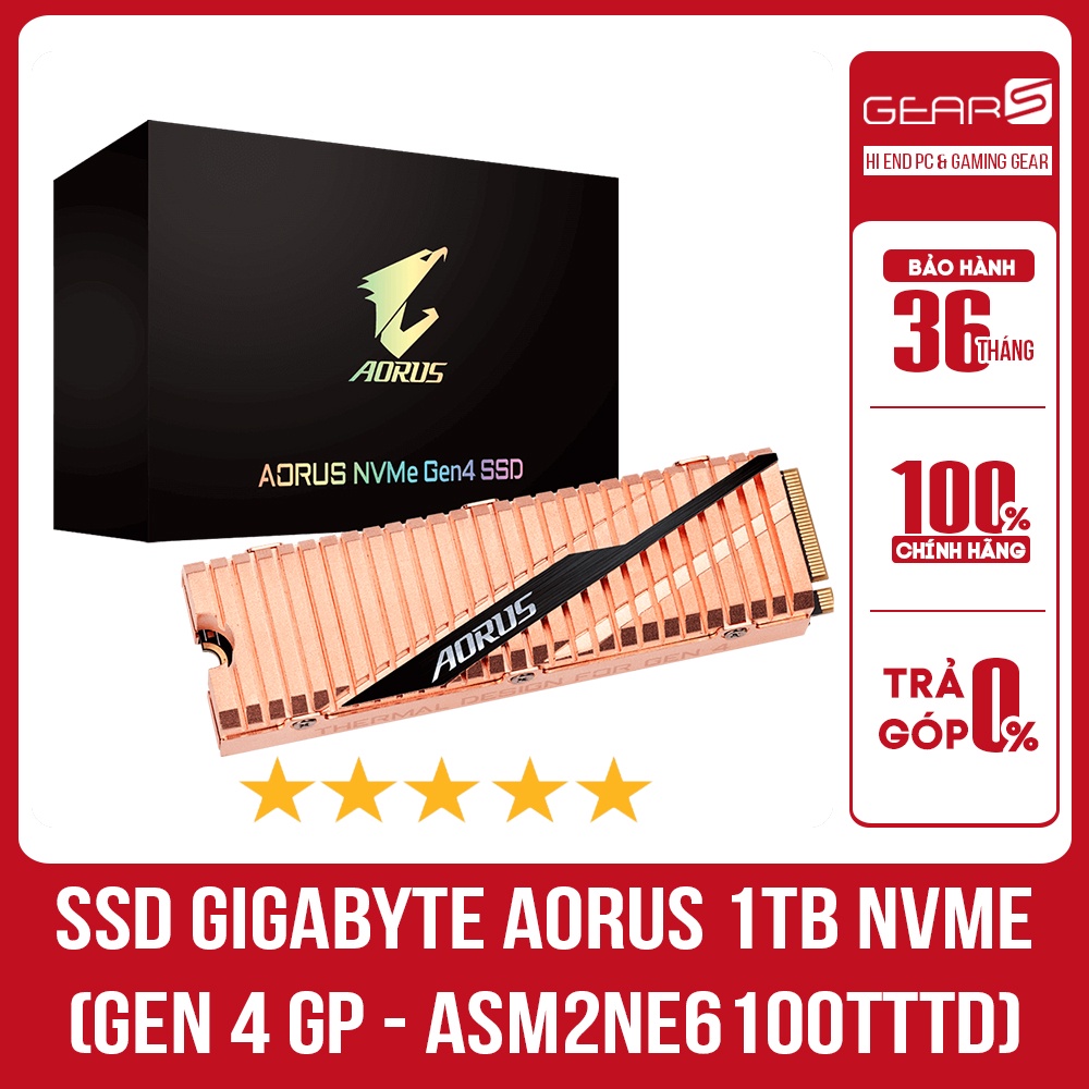 SSD Gigabyte AORUS NVMe Gen4 1TB (GPASM2NE6100TTTD) Bảo hành 36 Tháng