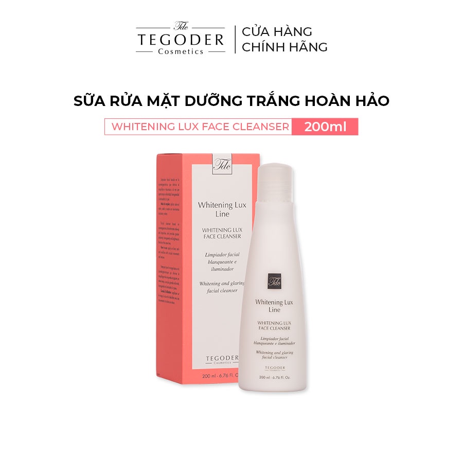 Sữa rửa mặt dưỡng trắng hoàn hảo Tegoder Whitening Lux face cleanser 200 ml mã 5011