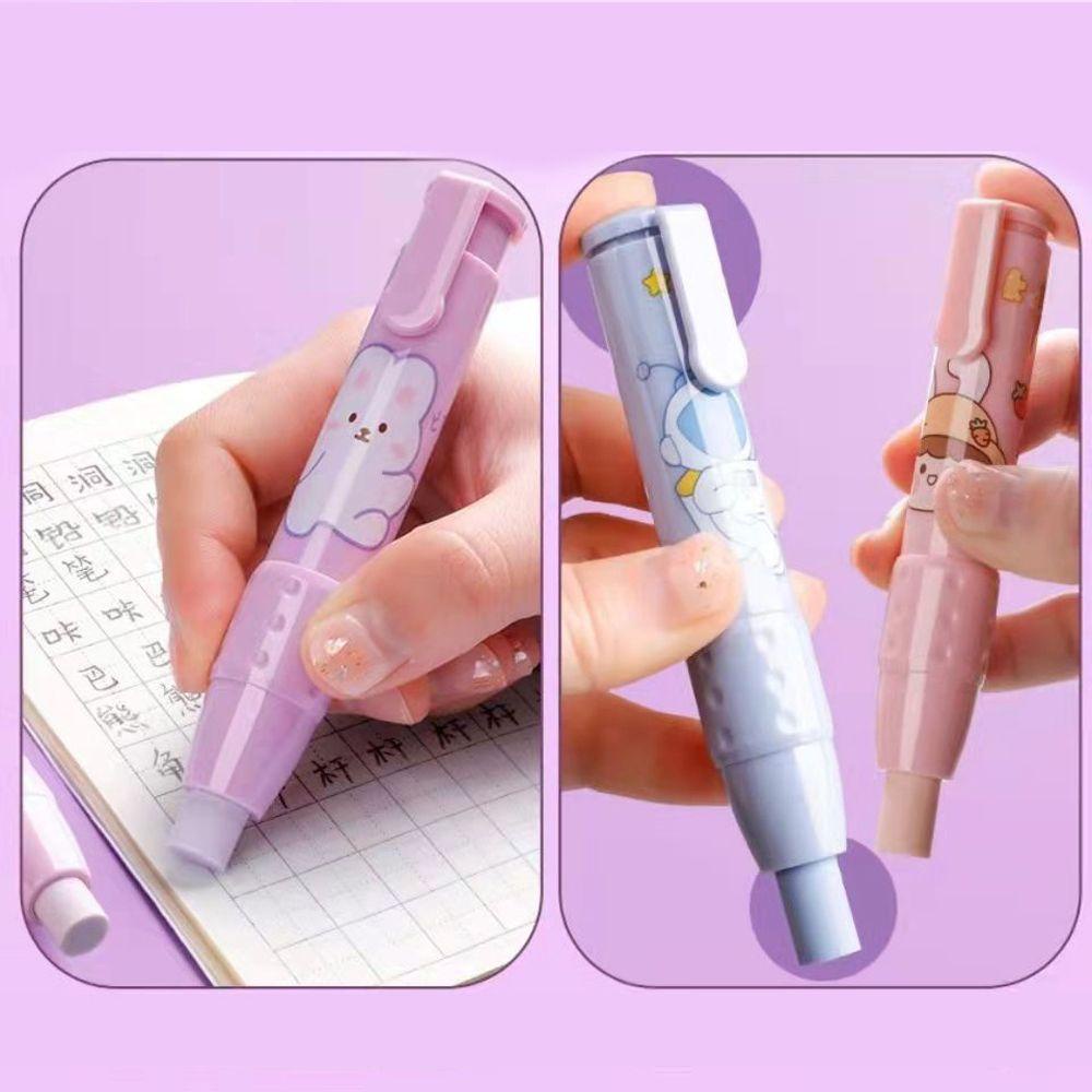 1 Bộ Gôm Tẩy Dạng Nhấn Kèm Lõi Thay Thế Tiện Dụng Cho Trường Học / Văn Phòng