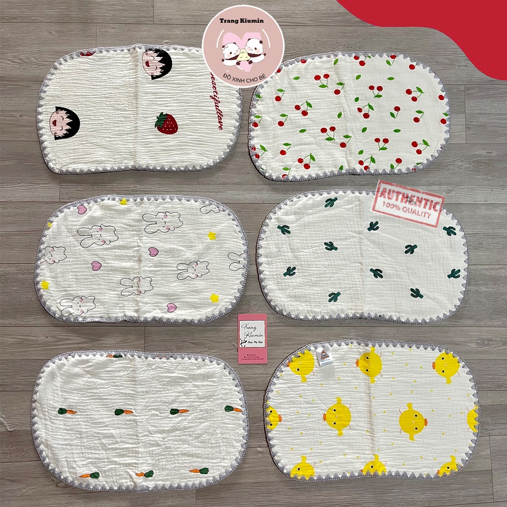 Gối Xô Sợi Tre Mềm Mịn 10 Lớp Cho Bé Sơ Sinh