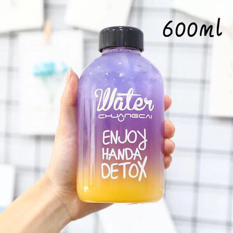 [600ML+1000ML] Bình đựng nước Detox bằng nhựa kèm túi vải tiện lợi
