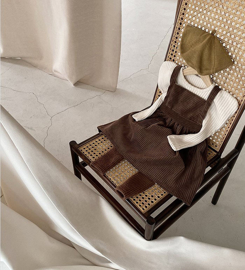 Đầm Vải Nhung Hàn Quốc Thời Trang Xuân Thu 2021 Cho Bé Gái 100 Ngày