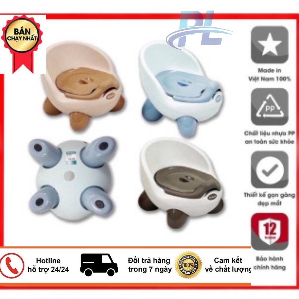 Bô Gấu Hokori  Cho Bé Đi Vệ Sinh Cao Cấp Giúp Bé Tập Đi Vệ Sinh, Bô Có Ngăn Chứa Dễ Tháo Lắp Để Chùi Rửa nhựa Việt Nhật