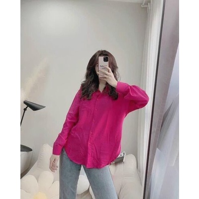 áo sơ mi nữ dài tay hàn quốc màu thời trang cá tính