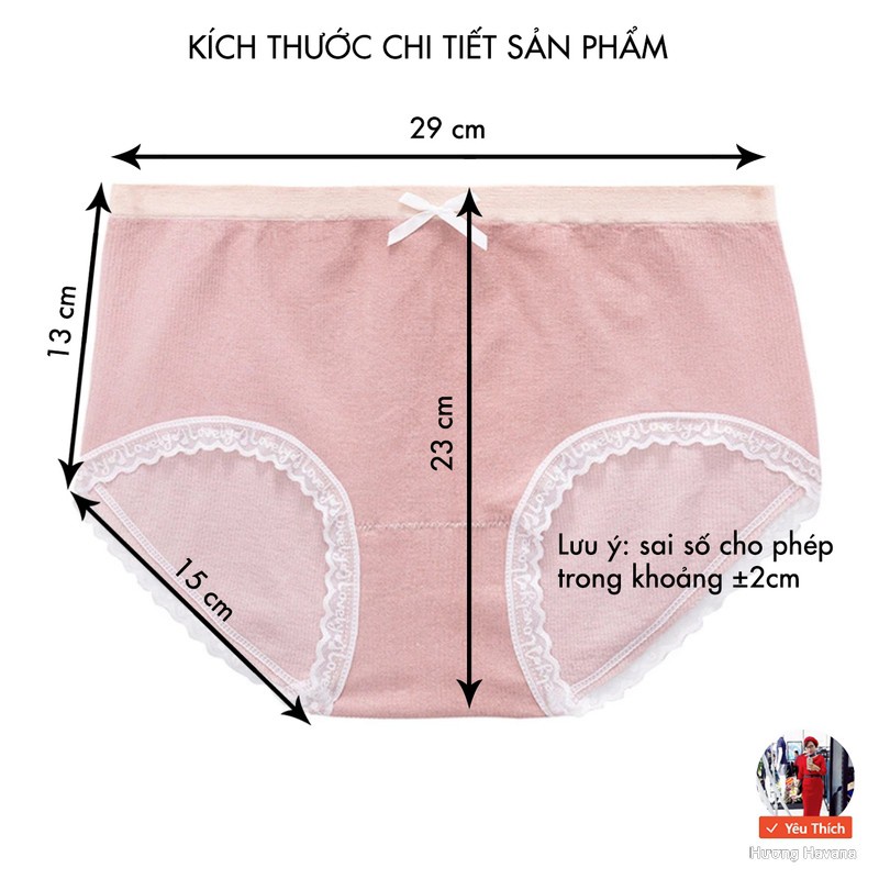 Quần lót nữ kháng khuẩn cạp vừa chất cotton tăm mịn - freesize - quần chip nữ havana FLQ80 | BigBuy360 - bigbuy360.vn