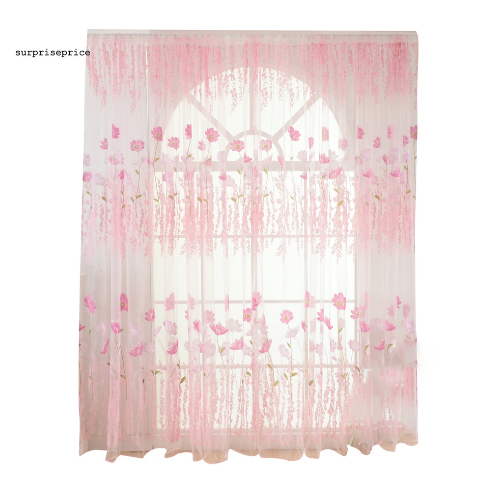 Rèm cửa sổ vải polyester họa tiết hoa trang trí nhà cửa