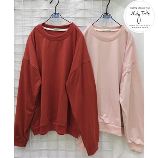 AO THUN SWEATER TAY DÀI 8 MÀU TRƠN BO LAI BO TAY STYLE UZZANG CỰC XINH