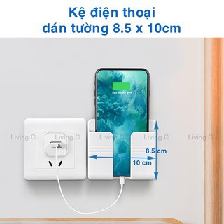 Giá đỡ DÁN tường tiện ích, đỡ điện thoại khi sạc, đỡ điều khiển tivi...