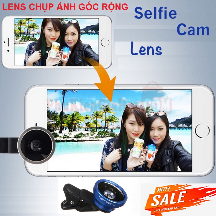 Selfie Cam Lens, Chụp Ảnh Góc Rộng, Cực Đỉnh Tặng Túi Chống Sốc - Dùng Cho Điện Thoại - Ipad - Laptop