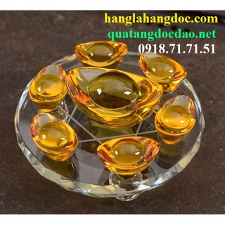Thất tinh trận đồ thỏi vàng (10cm) pha lê lưu ly phong thủy cầu tài lộc & may mắn
