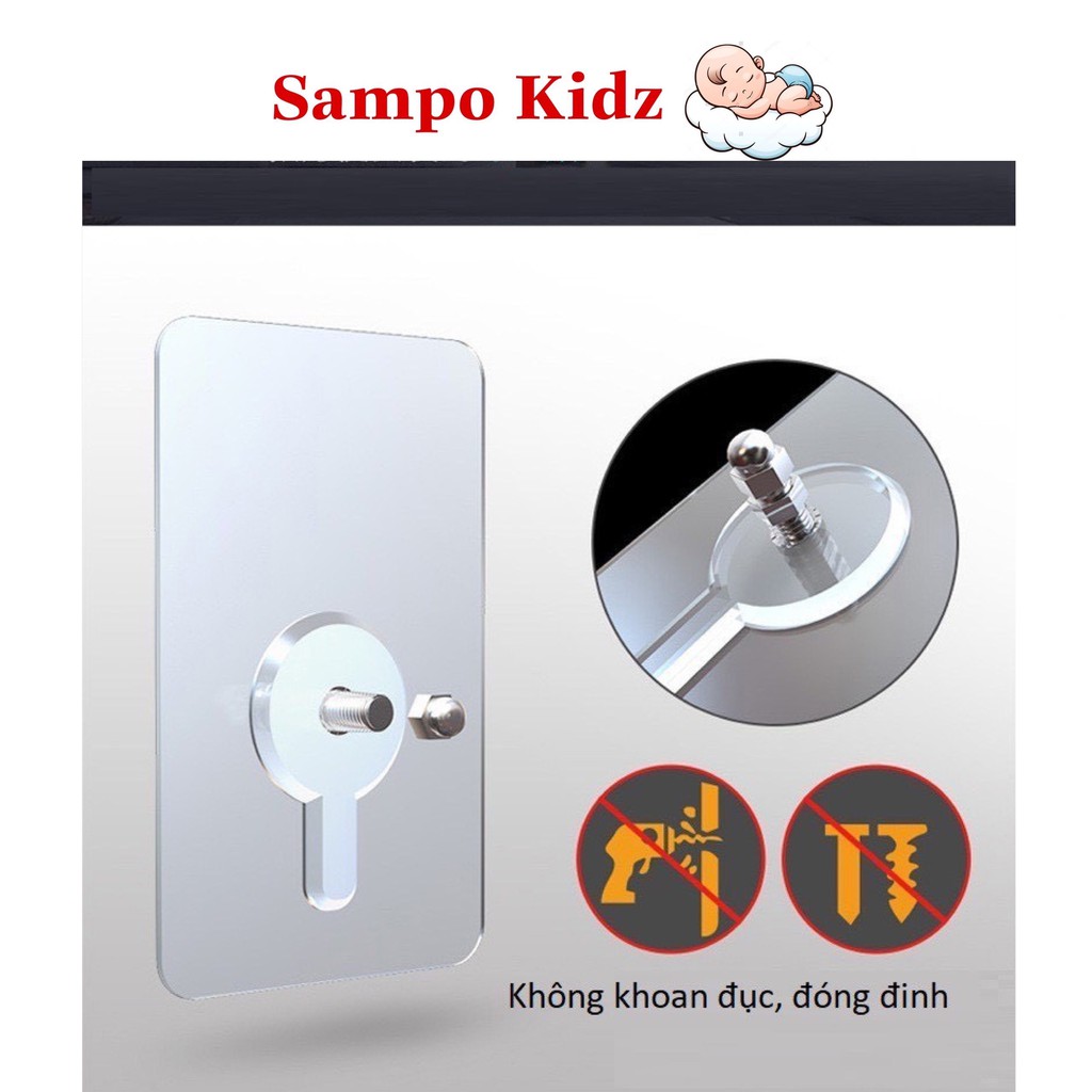 Miếng Dán Vít, dán tường Kèm Ốc Vít Để Treo Đồ/ Gắn Giá, Kệ/ Dán Thanh Chắn Giường Chịu Lực 5 - 10Kg