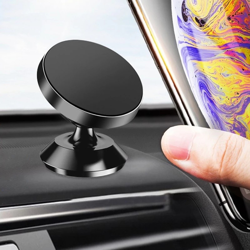 Giá Đỡ Điện Thoại Từ Tính Xoay 360 Độ Bằng Hợp Kim Nhôm Gắn Xe Hơi Tiện Dụng