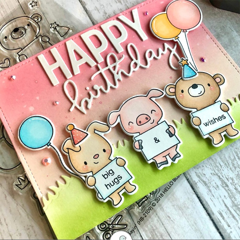 Khuôn Cắt Giấy Kim Loại Họa Tiết Happy Birthday