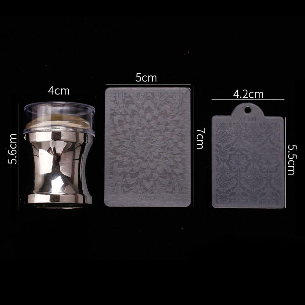 Set 3 Con Dấu Silicone Trong Suốt In Móng Nghệ Thuật