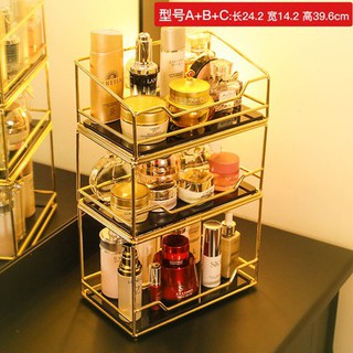 Kệ đựng mỹ phẩm mặt đá xếp tầng Order04