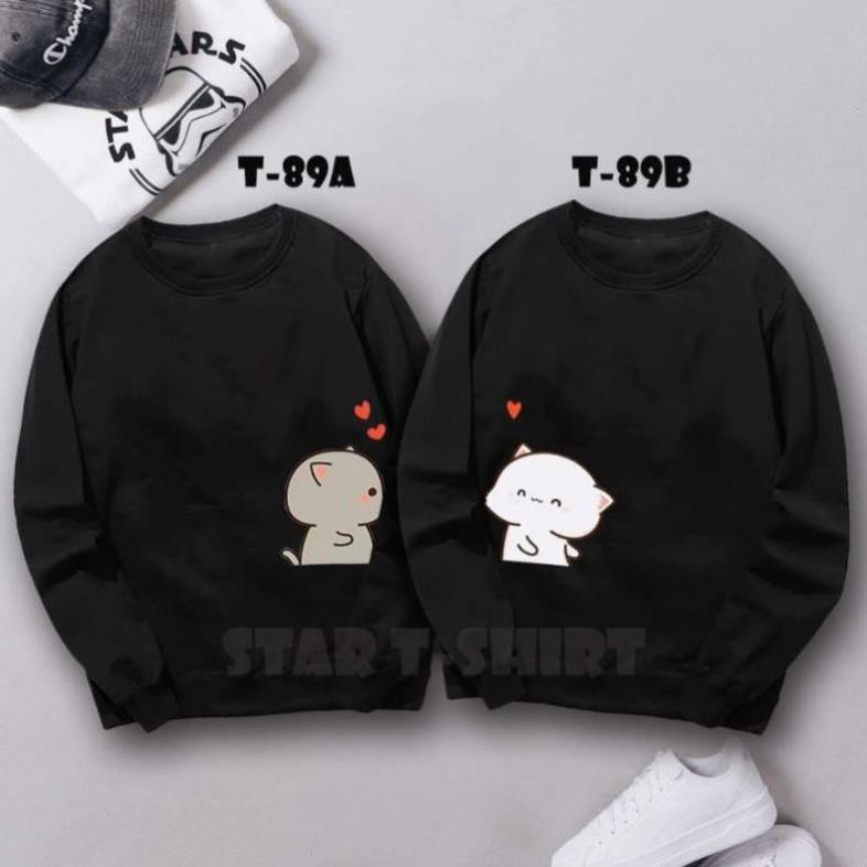 áo đôi thu đông phối màu đẹp, áo sweater nam nữ phong cách Hàn Quốc New * 👌  ྆