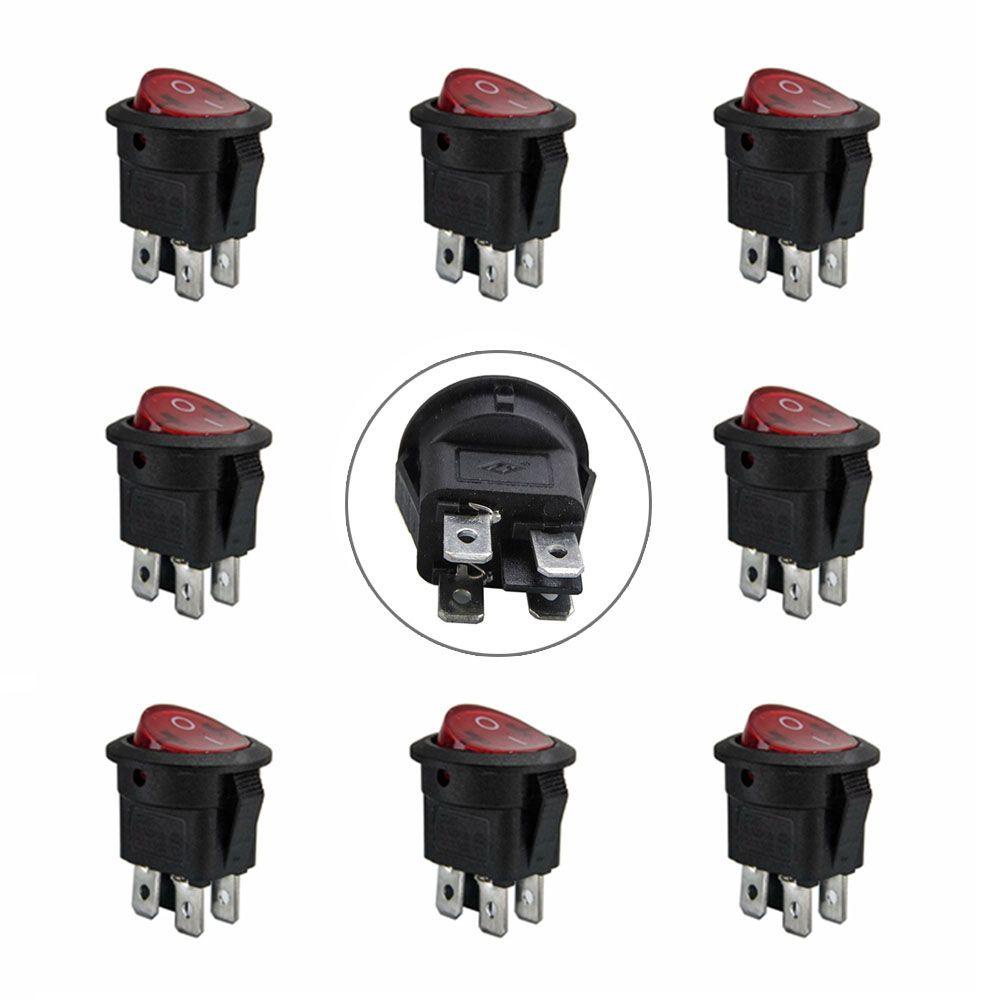 PISTA Set 10 Công Tắc Đỏ 2 Vị Trí 4 Pin KCD1-105