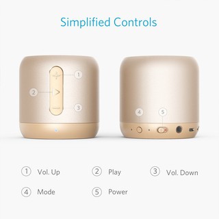 [Mã ELHACE giảm 4% đơn 300K] Loa bluetooth ANKER SoundCore Mini Stereo Speaker (Vàng)