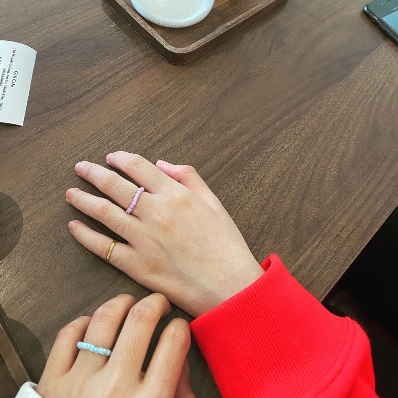 Nhẫn hạt pastel