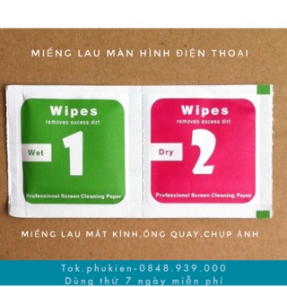[Sale 1k] 1000vnđ = 3 Bộ miếng lau màn hình điện thoại,lau mắt kính,...