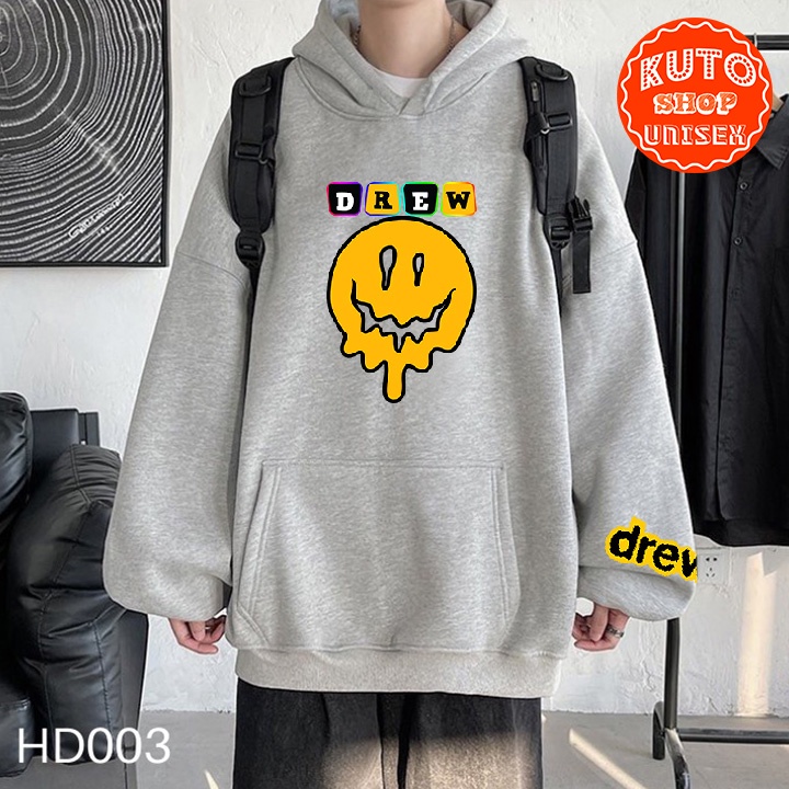 ÁO HOODIE DREW GHOST In Pet Siêu Bền Đẹp