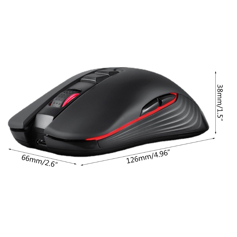 Chuột Quang Không Dây RGB 2.4G 7 Nút Bấm Xoay 3600dpi