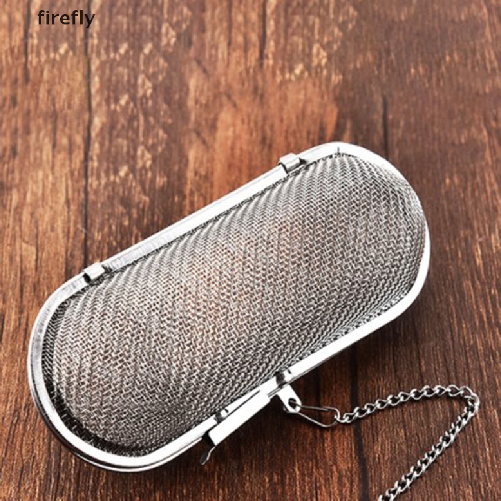 Dụng Cụ Lọc Trà Hình Chữ Nhật Bằng Thép Không Gỉ Có Thể Tái Sử Dụng Kèm Dây Xích