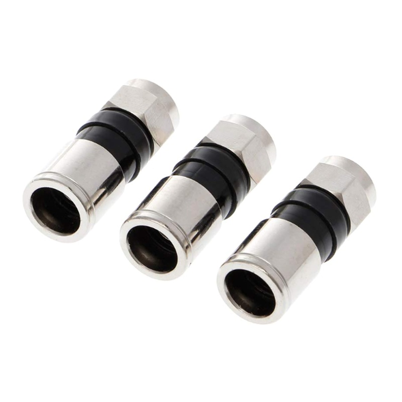 Bộ 10 Đầu Nối RG6 F Type F Kỹ Thuật Số Cho Dây Cáp Vệ Tinh Sky Satellite